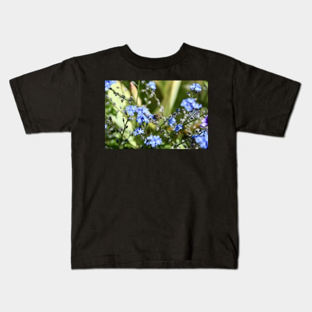 Honey Bees & Blue / Swiss Artwork Photography Kids T-Shirt by RaphaelWolf